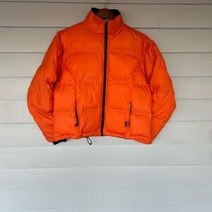 Women's Orange Puffer Jacket